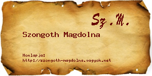 Szongoth Magdolna névjegykártya